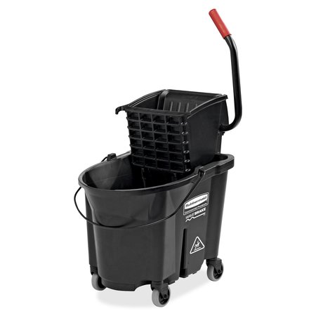 Rubbermaid Commercial Exec Series Mop Bucket Combo, 35Qt, Black RCP1863896